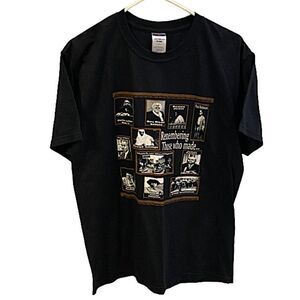 Jerzees Men’s Size Large Black History T-shirt Heavyweight Blend Classic Basic